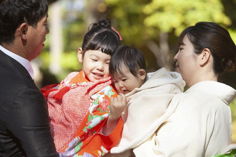 4歳で七五三の写真を撮影するケース